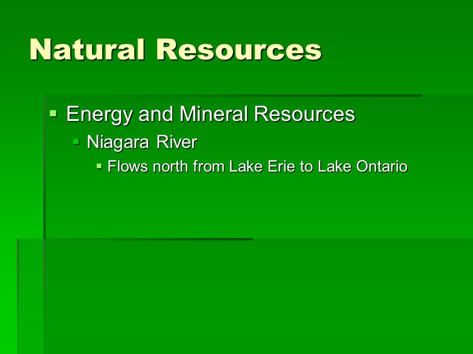 Energy & Natural Resources